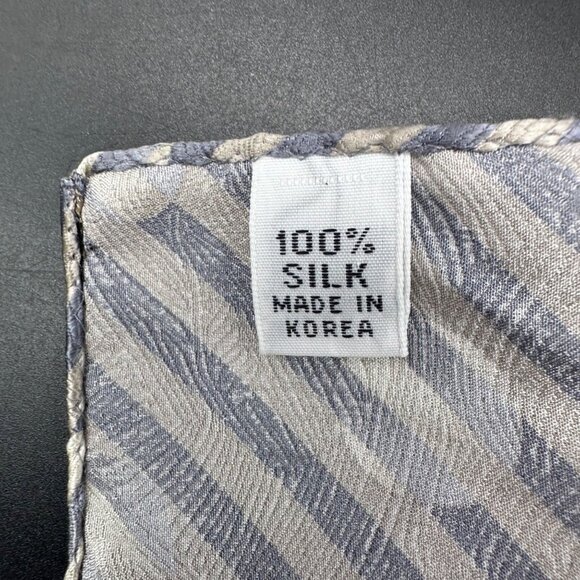 Vintage Silk Pocket Squares Lot Of 6 Mens Handkerchiefs Hankies 1980s Retro - Picture 5 of 8